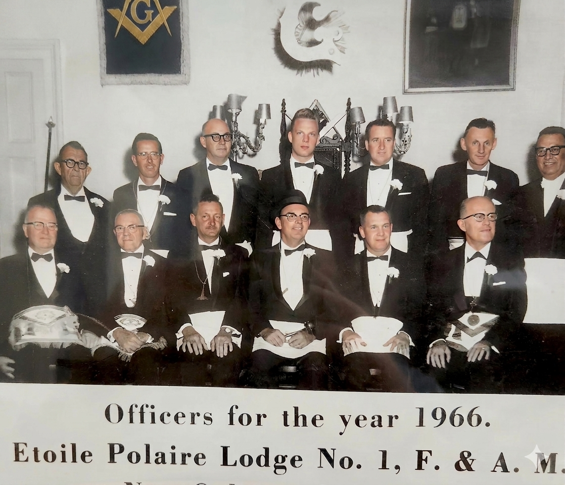 Officers for the year 1966 — Étoile Polaire Lodge No.1, F. & A.M., color photograph